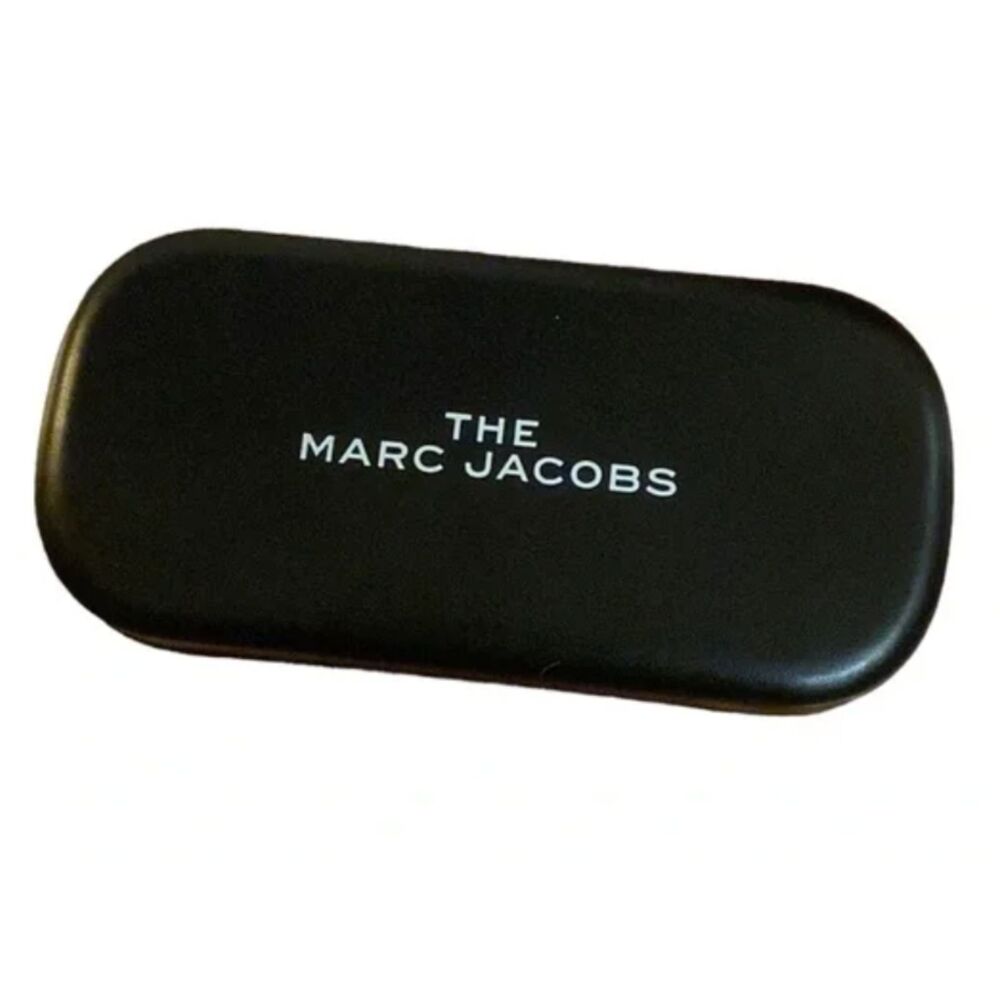 The Marc Jacobs Sunglasses Eyeglasses Case Black Leather Hard Shell